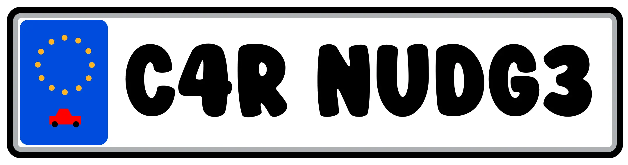 Car-Nudge numberplate